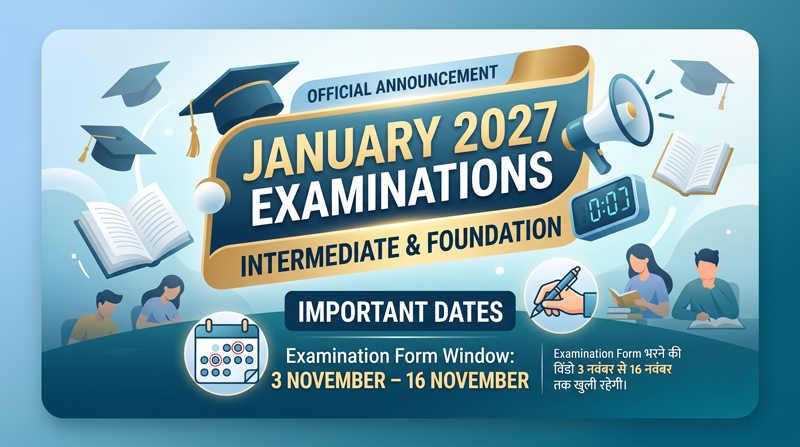 Examination Dates for Intermediate & Foundation Examinations